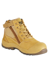 Hard Yakka,Y60120 Utility Zip Sided Safety Boot 04-14 (Pair) - Wheat - 13