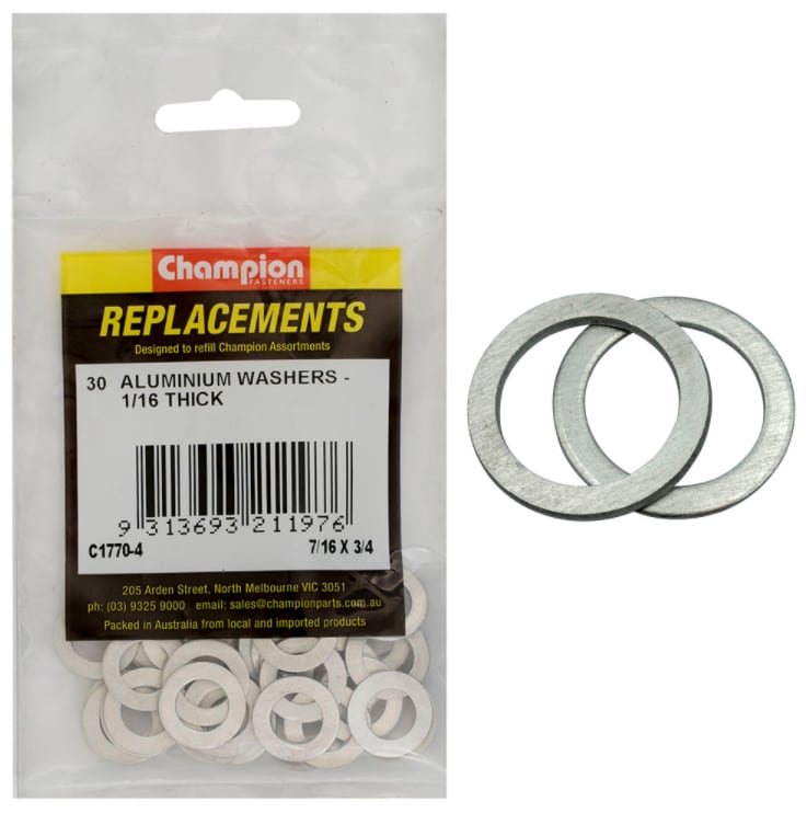 7/16 X 3/4 Aluminium Washers-30PK (Packet)