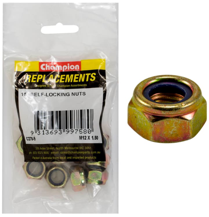 M12 X 1.50 Self- Locking Nuts-15PK (Packet)