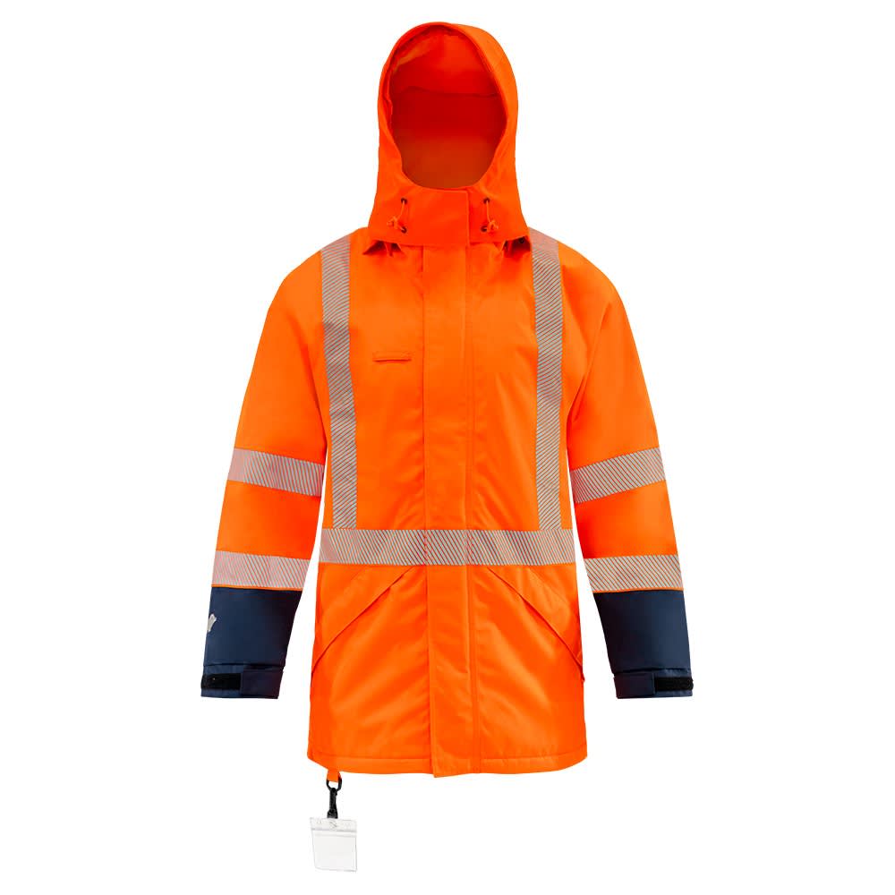 Bison, TTMC Extreme Hi Vis Jacket, 313052 - Orange/Navy - L