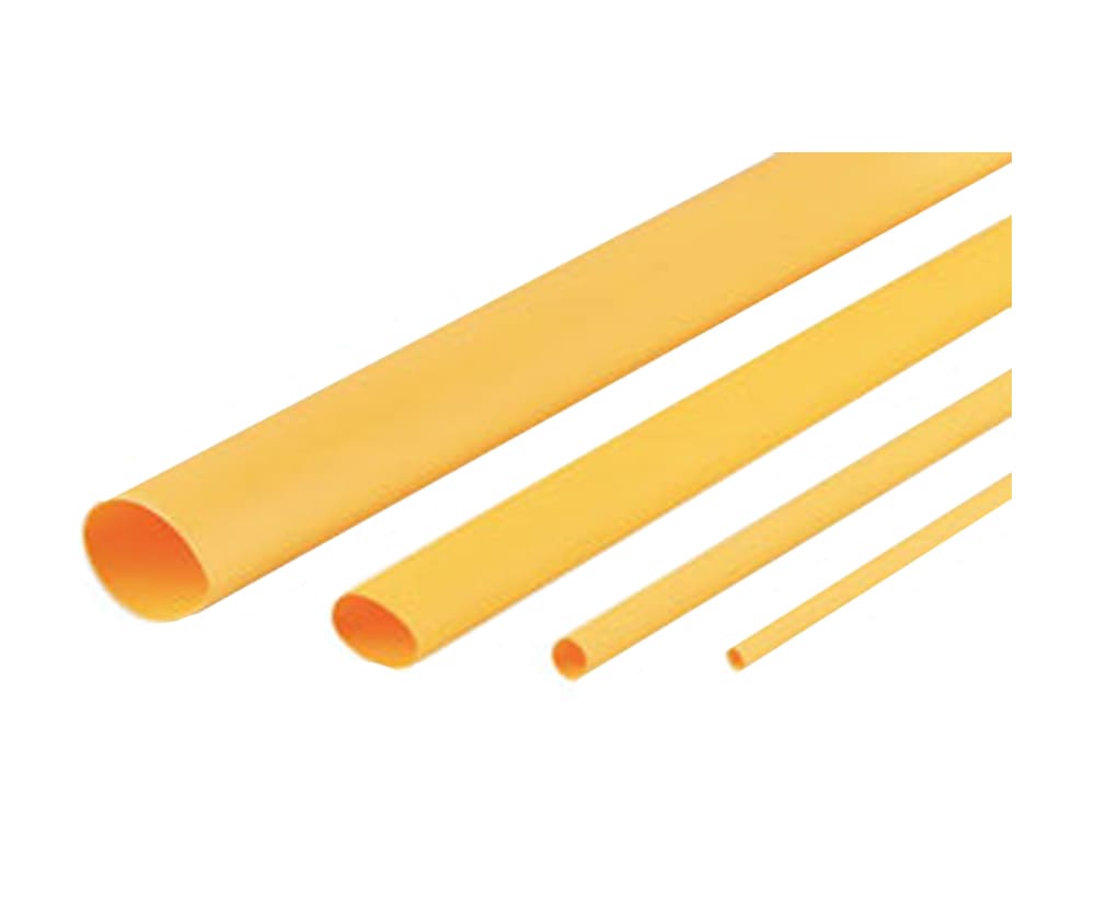 Cabac Heatshrink Thin Wall 3.2mmx4FT Yellow 1.2m