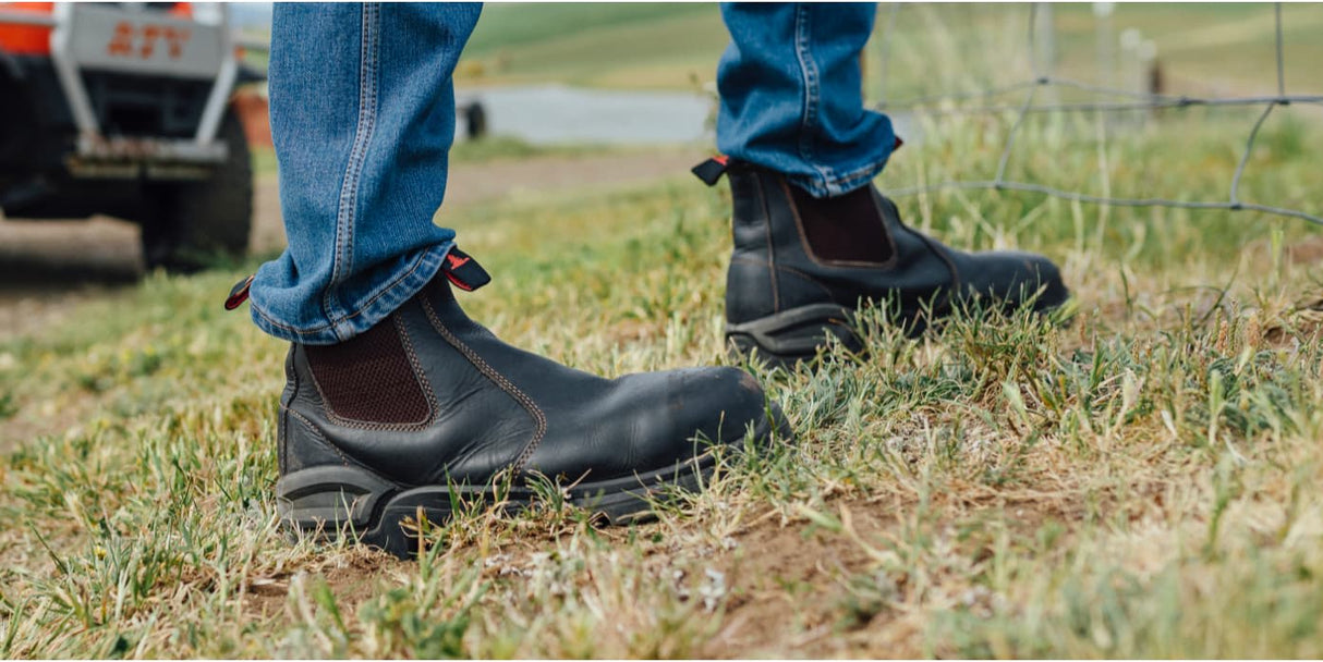 John Bull,4282 Raptor 3.0 Elastic Side Safety Boot - Oxblood - 14