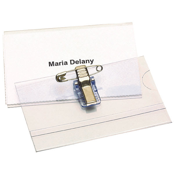Rexel Convention ID Card Holder With Pin 90mm x 60mm 50 (Box)