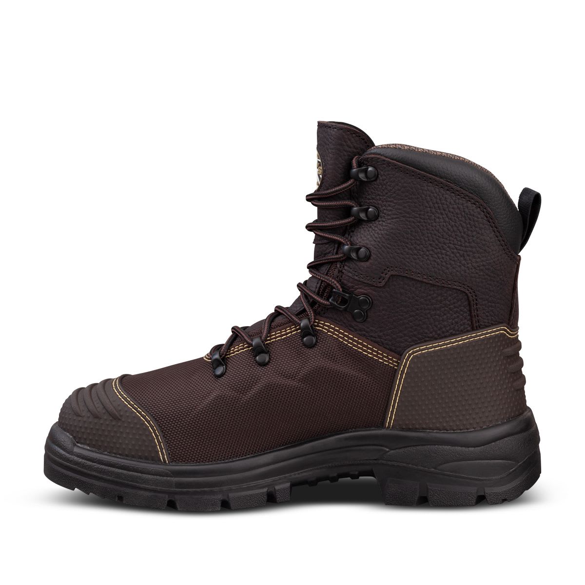 Oliver 65-490 Caustic Lace Up Safety Boots - Brown - 08