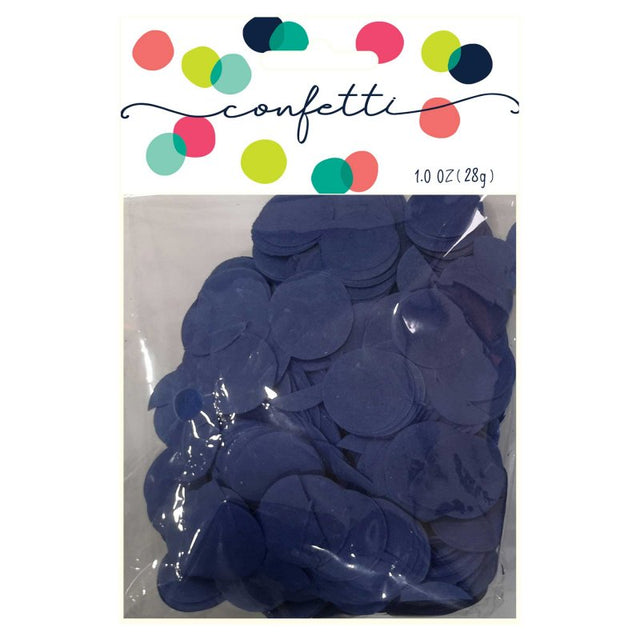 Vibrant royal blue tissue paper confetti circles, perfect for enhancing birthday parties and celebrations.