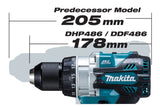 Makita 18V LXT BL Cordless Hammer Drill Driver 13mm,125Nm (Skin Only)