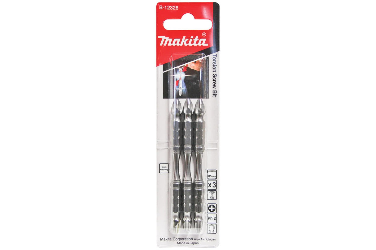 Makita Impact Torsion Screwdriver Bits PZ3 x 65mm 3 Pack
