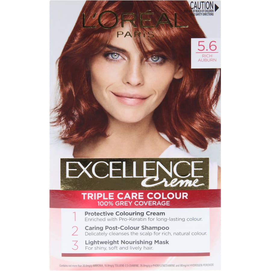 Loreal Excellence Hair Colour Rich Auburn 5.6 - 1pack