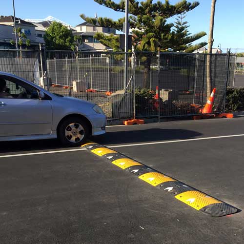 Speed Hump End Cap - Heavy Duty - Black H50mm