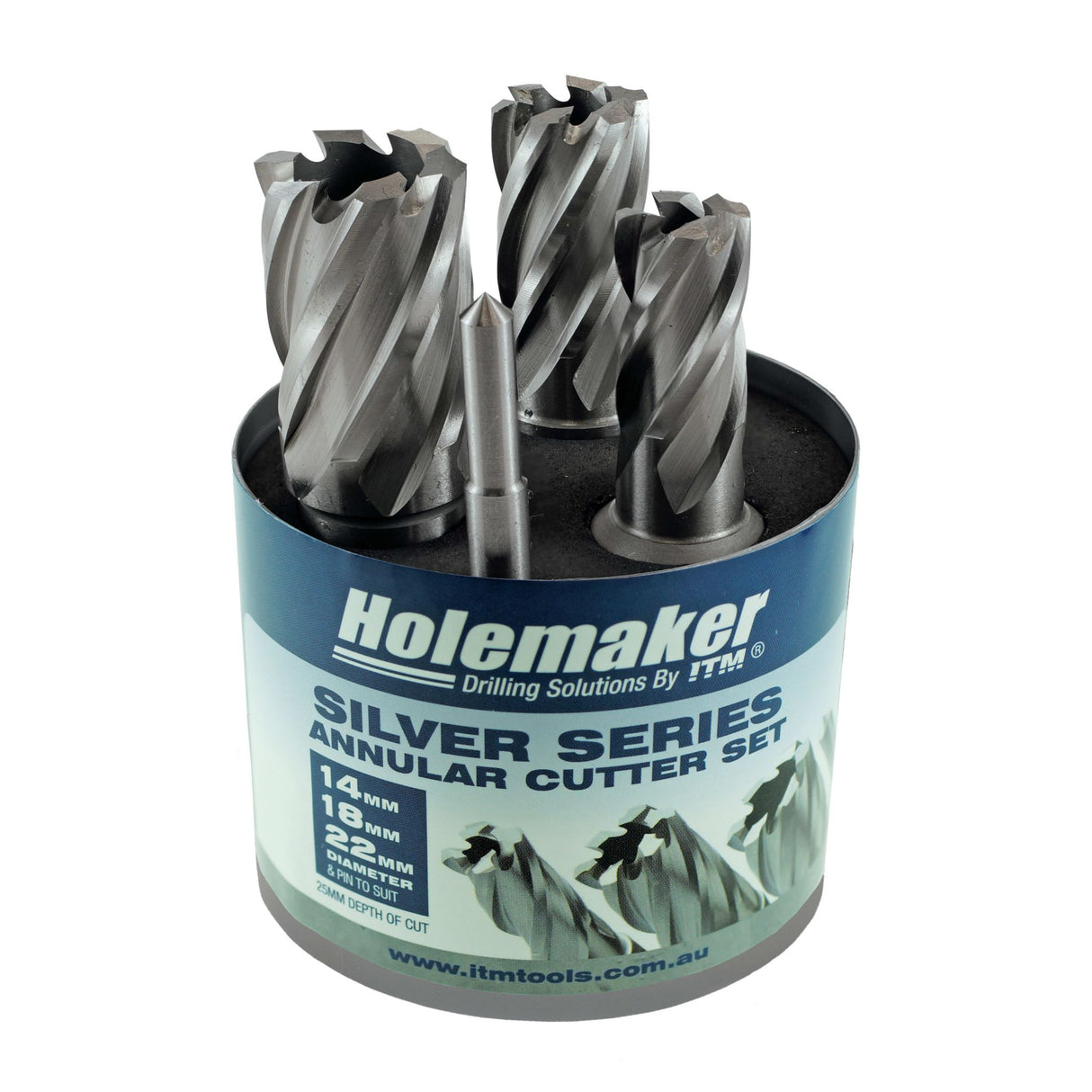 Holemaker Silver Series 25mm Annular Cutter Set 4 Piece