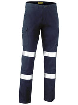 Bisley, Taped Stretch Cotton Cargo Pant, BPC6008T Stout Fit - Navy (Size: 97)