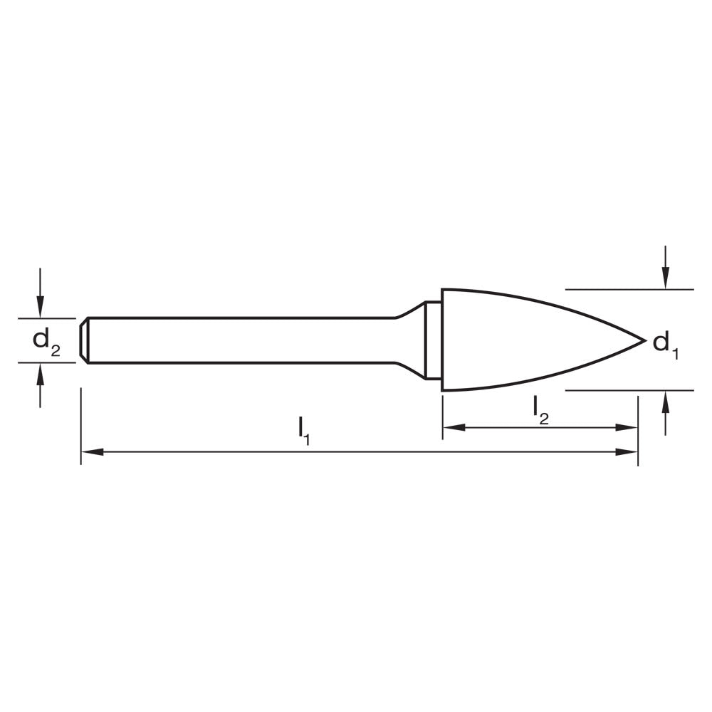 Sutton Double Cut Carbide Bur 1/2" x 1"