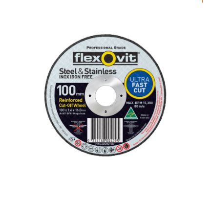 100 x 1.6 x 22mm Cut Off Disc Inox Metal Pack of 100