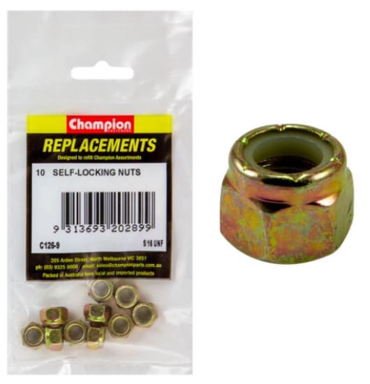 5/16" UNF Nylon Insert Self-Locking Nut -10pk (Packet)