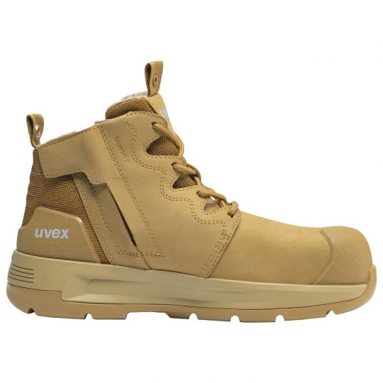 Uvex, 2 X-Flow 135mm Zip Sided Safety Boot, 65468 - Tan - 06