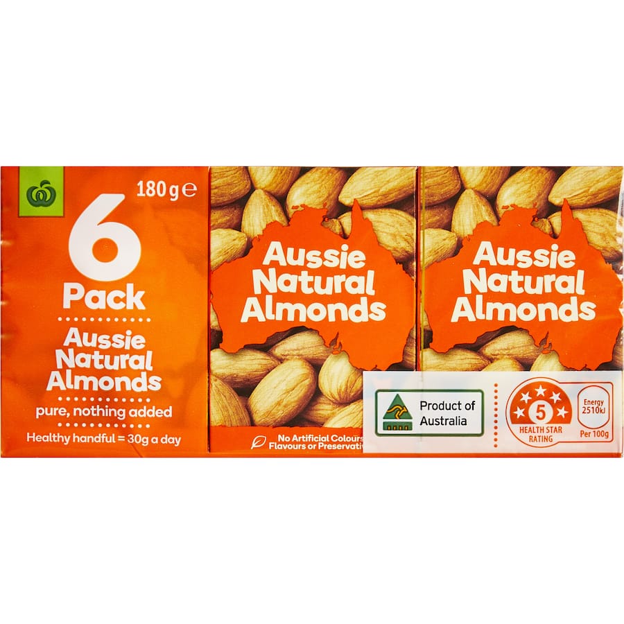 Woolworths Almonds Natural 6pack