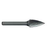 Double Cut Carbide Burs - Tree Shape Pointed End 6.4mm-6mm Shank Sutton