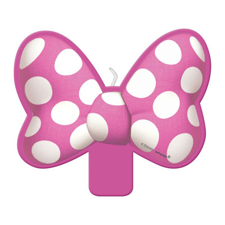 8cm Minnie Mouse birthday candle, perfect for kids' parties and themed events, adds magic to celebrations.