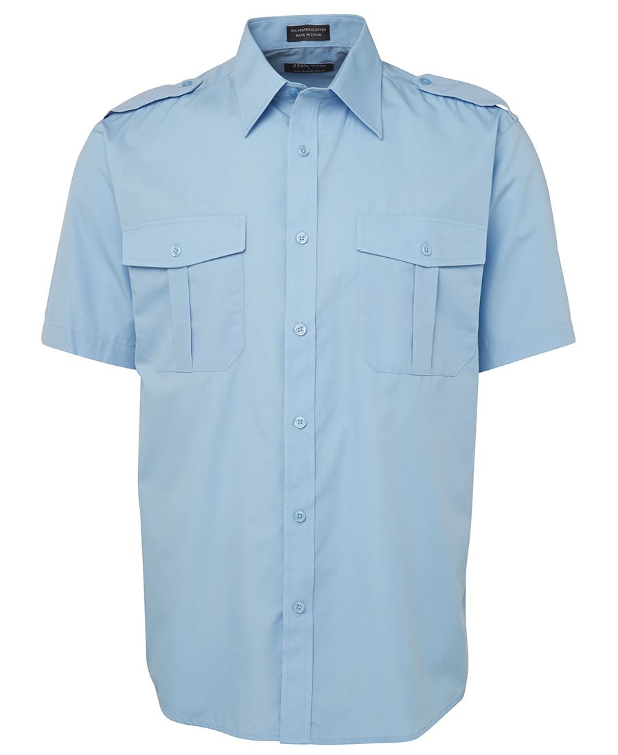 Mens Epaulette Shirt - Blue - 2XL