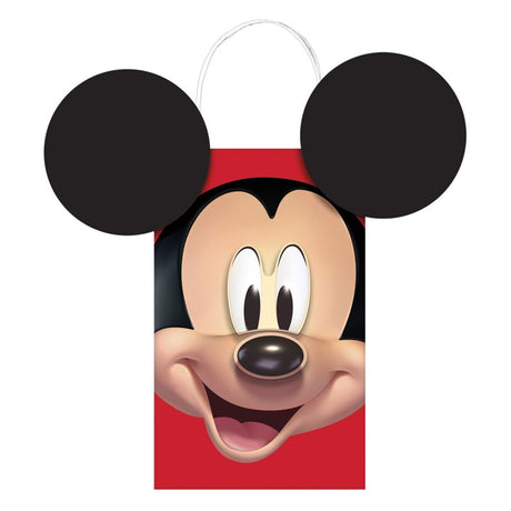 Pack of 8 Mickey Mouse kraft bags (21cm), ideal for kids' parties, eco-friendly, stylish, and perfect for favors.