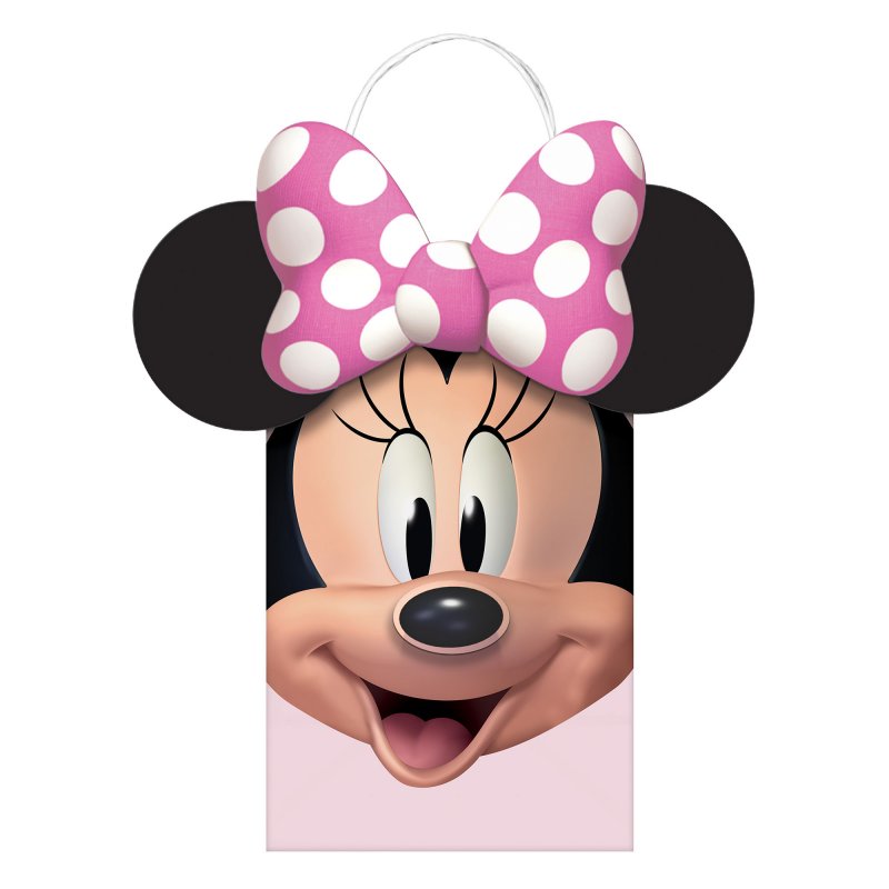CYO Kraft Bags featuring Minnie Forever design, eco-friendly and perfect for gifts, 21cm, pack of 8 for all occasions.