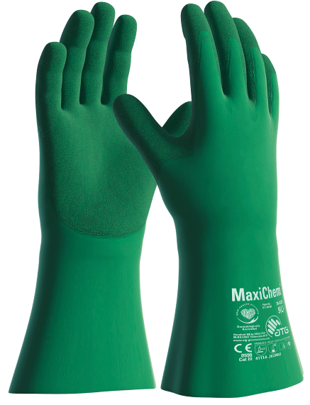 ATG Maxichem TRItech Nitrile 76-830 Gloves (Pair) - Green - 10