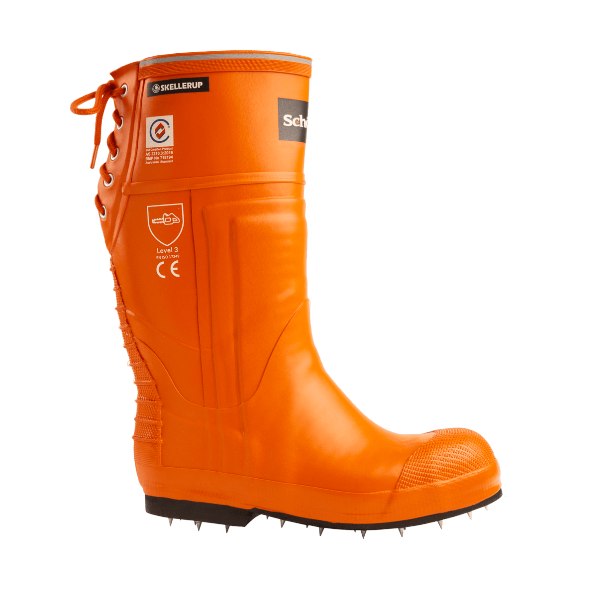Skellerup Schoen Forestry Spiked Safety Gumboots - Standard (Size: 12)