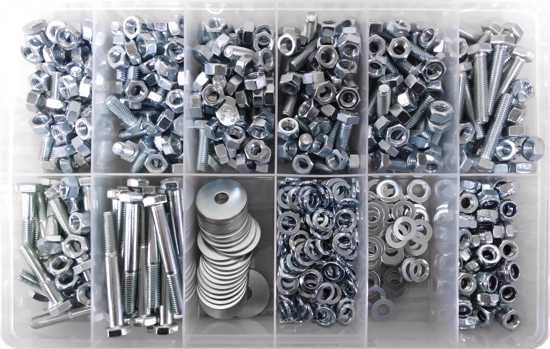 Class 8.8 M8 Bolt/Nut/Washer Assortment Kit-485 piece (Kit)