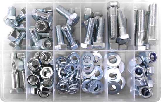 Class 8.8 M16 Bolt/Nut/Washer Assortment Kit-133 piece (Kit)