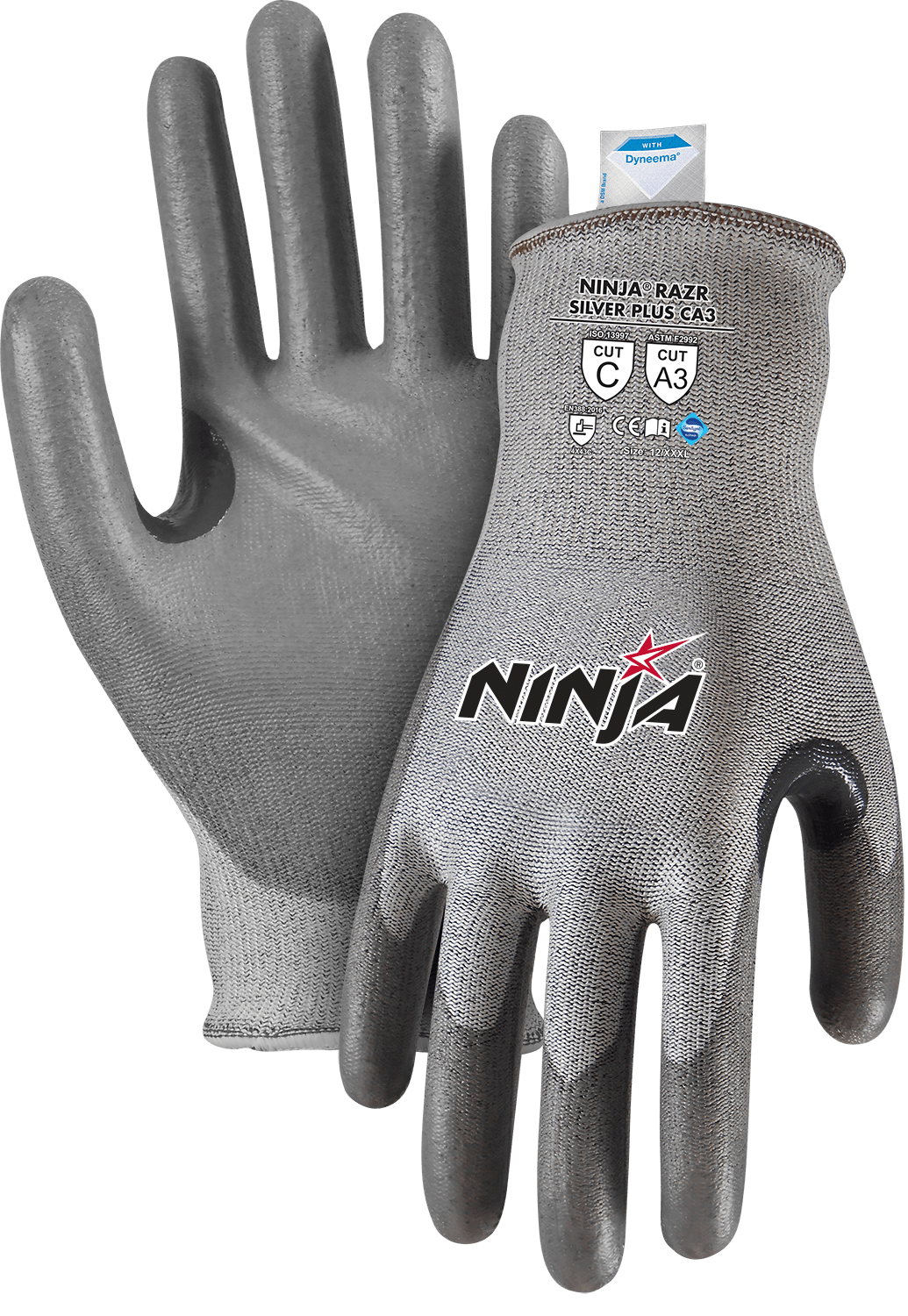 Ninja Razr Silver Plus CA3 Gloves XS-3XL (Pair) - Standard - S