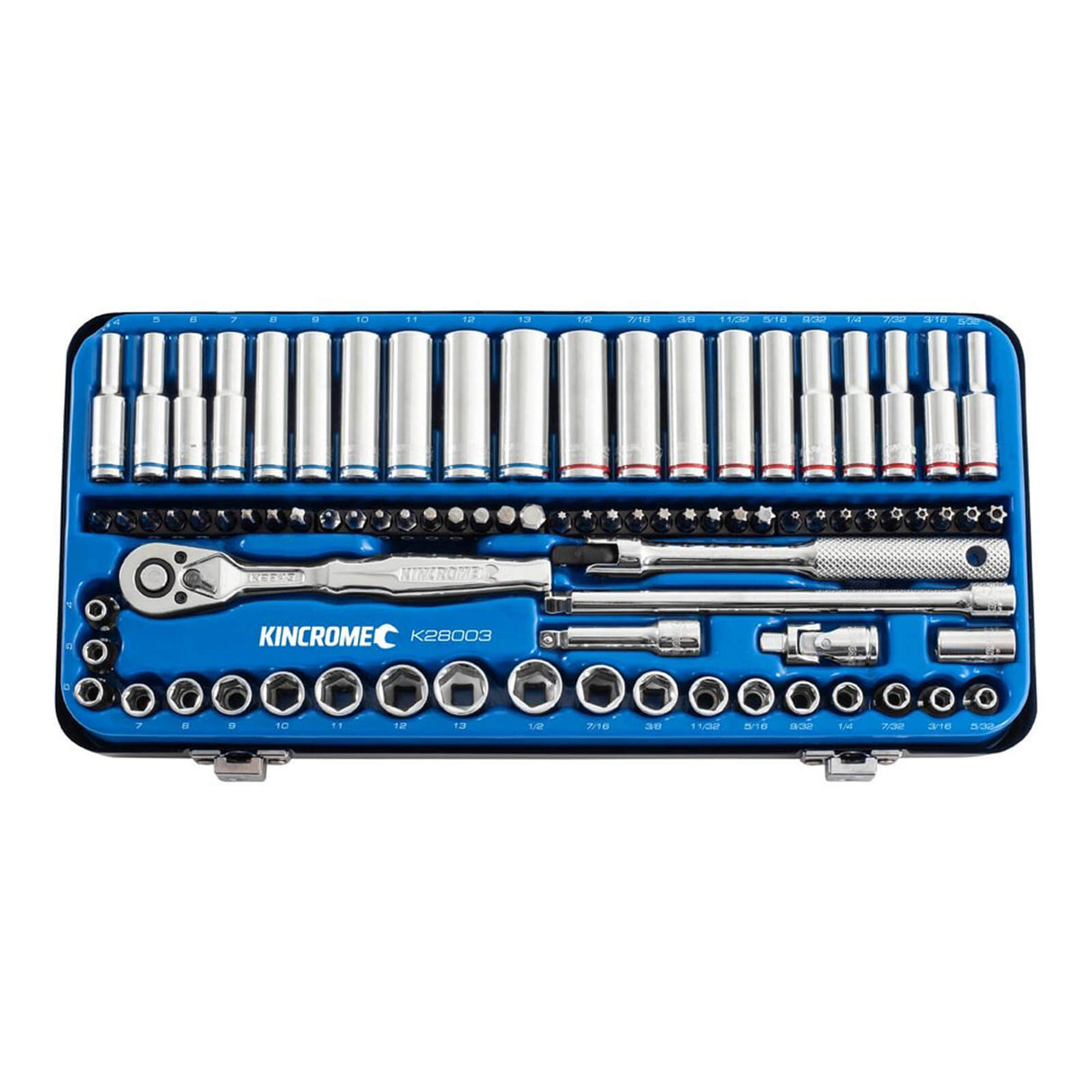 Kincrome Socket Set - Metric & A/F 1/4" Drive 82 Piece