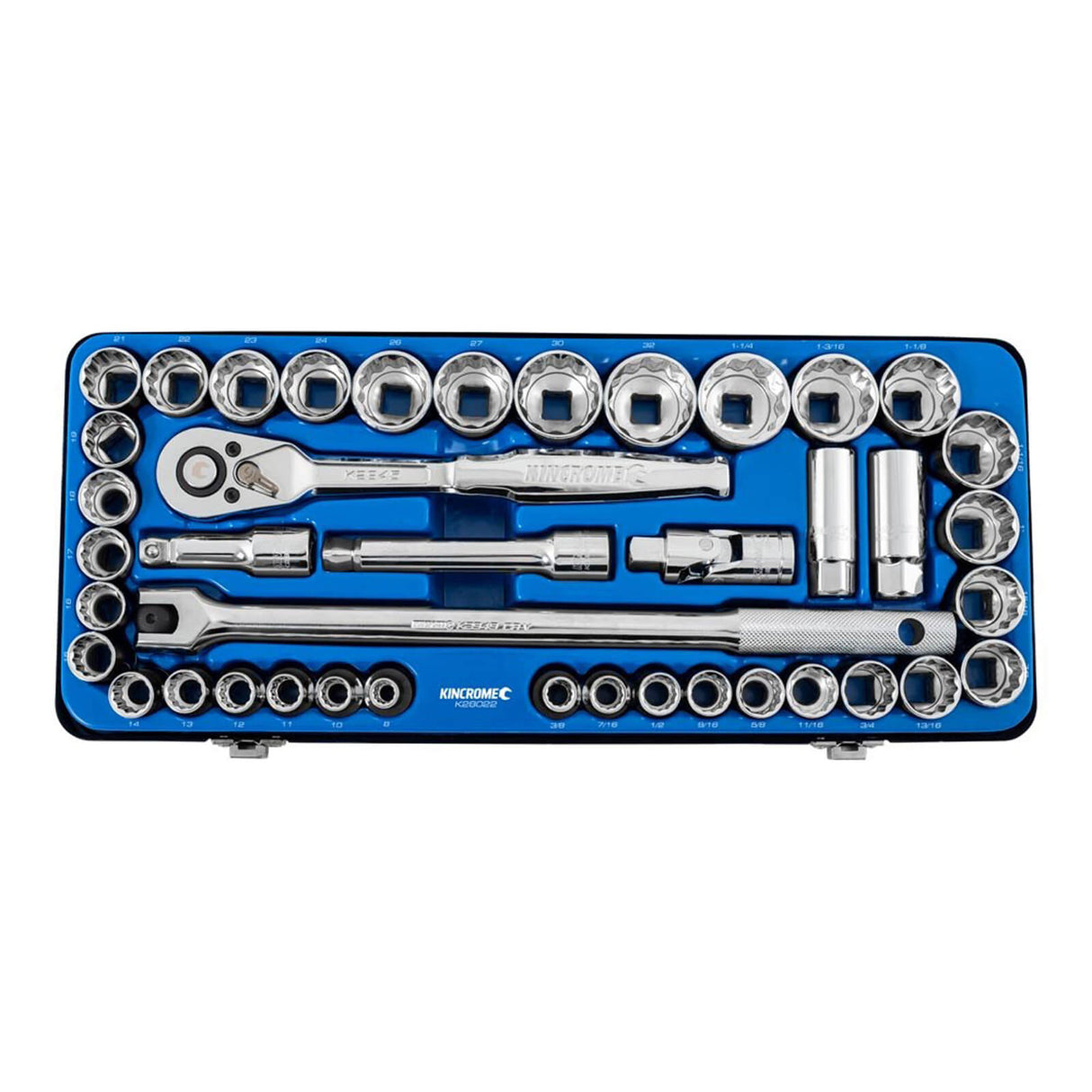 Kincrome Socket Set - Metric & AF 1/2" Drive 42 Piece
