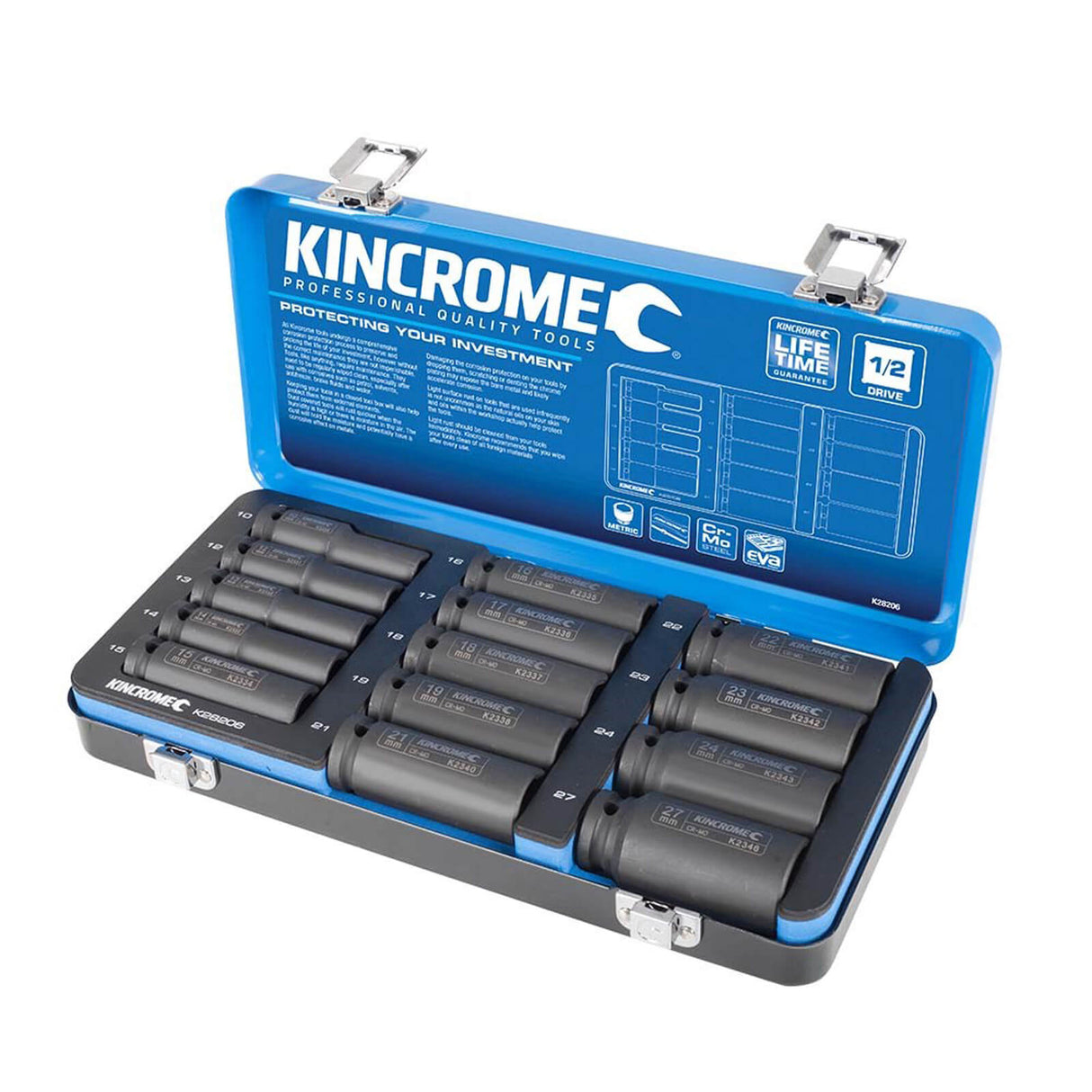Kincrome 14 Piece Deep Impact Socket Set - Metric-1/2" Drive (Each)