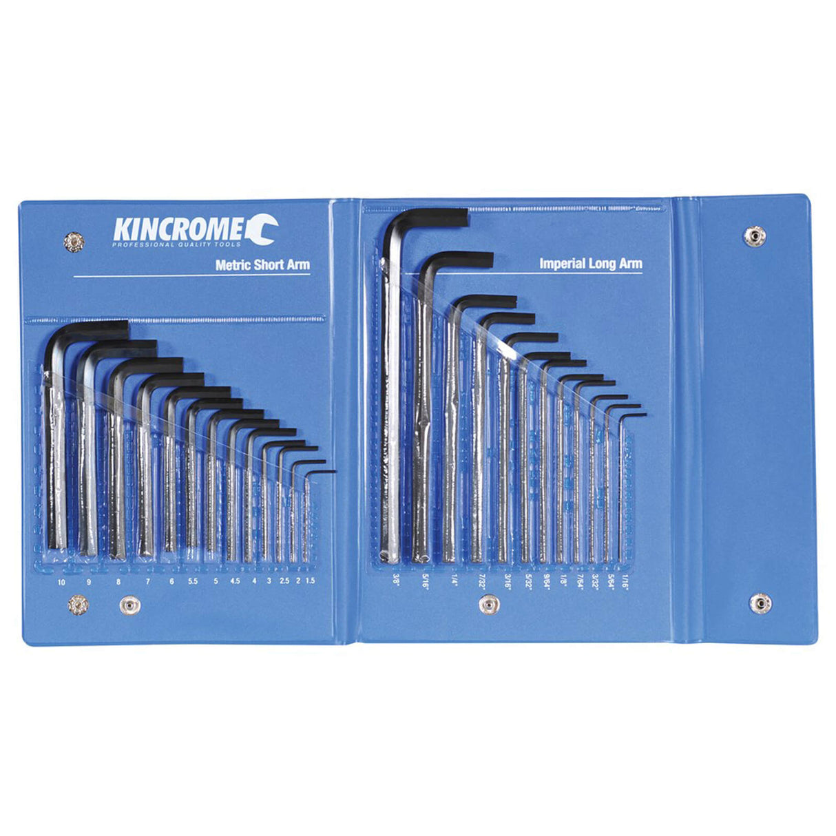 Kincrome 25 Piece Hex Key Wrench Set -Metric & A/F