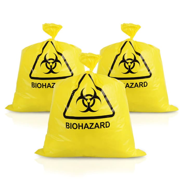 Harveys Biohazard Plastic Bag - 50 Litre 530 x 990mm 25 (Pack)
