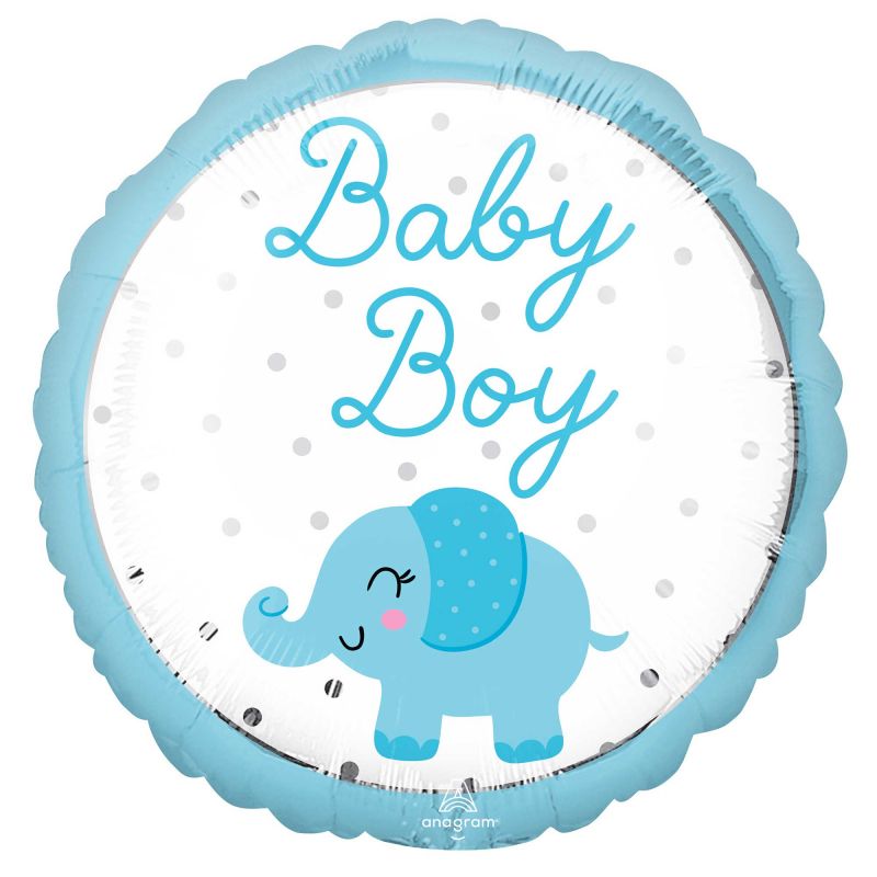 45cm Standard Hx Balloon Baby Boy Elephant