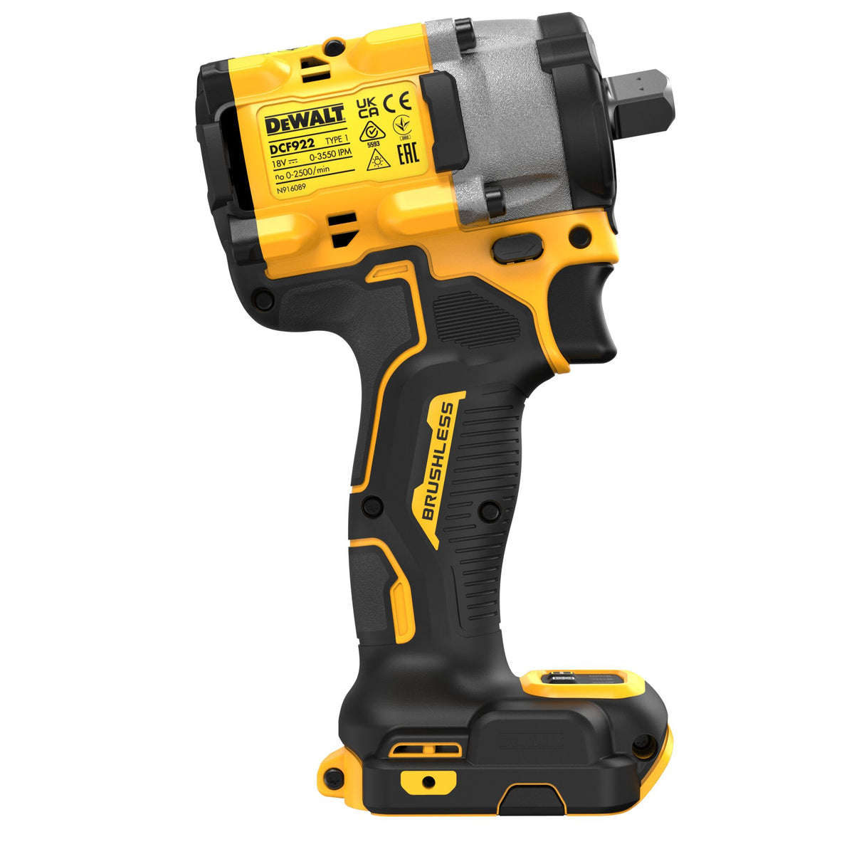 DeWALT 18V XR Compact Cordless Impact Wrench 1/2" with Detent Pin (Skin Only)