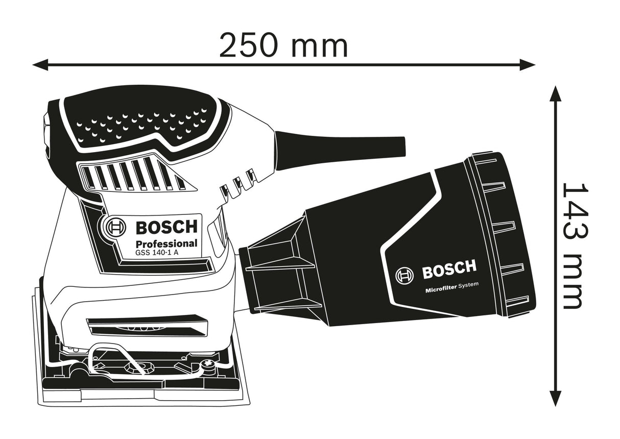 Bosch 180W Orbital Sander GSS 140-1 A