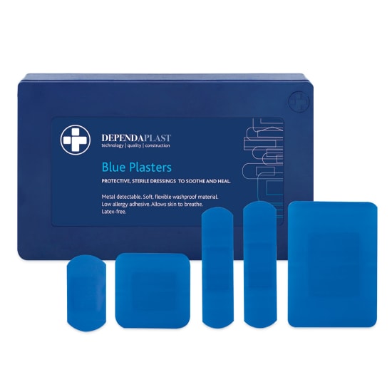 Dependaplast Blue Plasters Assorted in Dispenser (Packet)