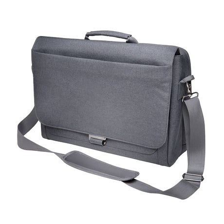 Kensington Lm340 grey laptop case with organizer, expandable storage, and padded handles for versatile protection and travel convenience.