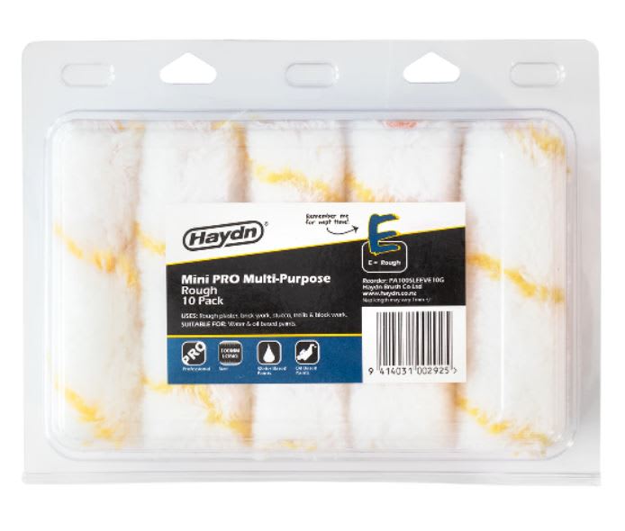 HAYDN Mini All Purpose Rough Roller Sleeve-110mm-10-Pack