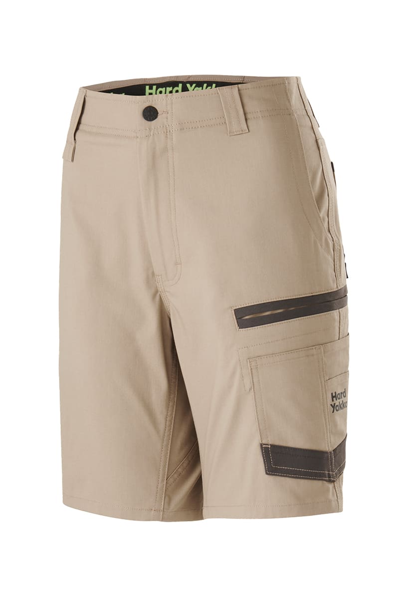 Hard Yakka, Women's Raptor Mid Short (Pair) - Desert - Size: 22