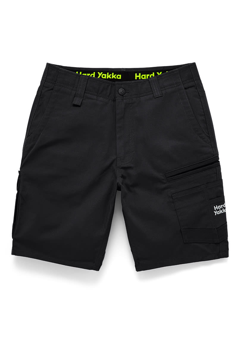 Hard Yakka, Women's Raptor Mid Short (Pair) - Black - Size: 18