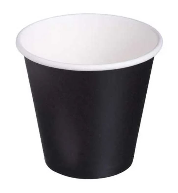 Harveys Hot Paper Cup Double Wall Black 8oz 25 (Pack)