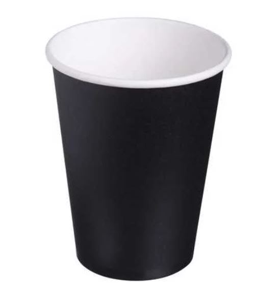 Harveys Hot Paper Cup Double Wall Black 12oz 25 (Pack)