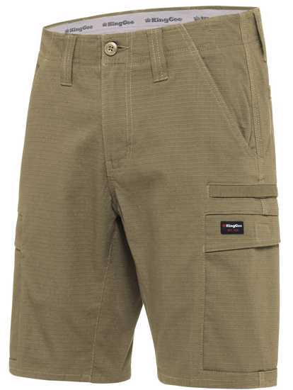KingGee, Ripstop Workcool Pro Short, K17006 (Pair) - Khaki - Size: 17