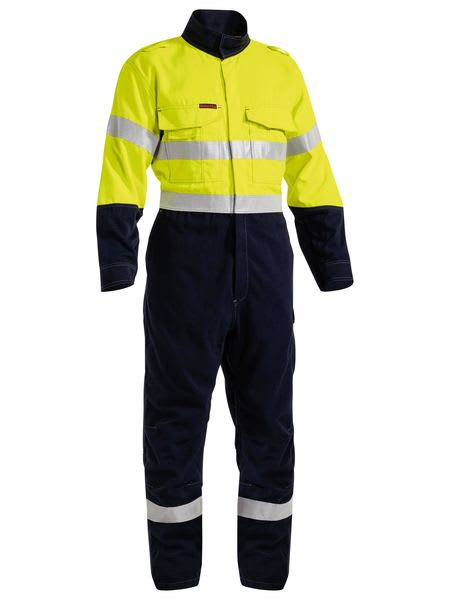 Bisley, 8cal Tencate Tecasafe Hi Vis Overall Regular Fit - Yellow/Navy - 92