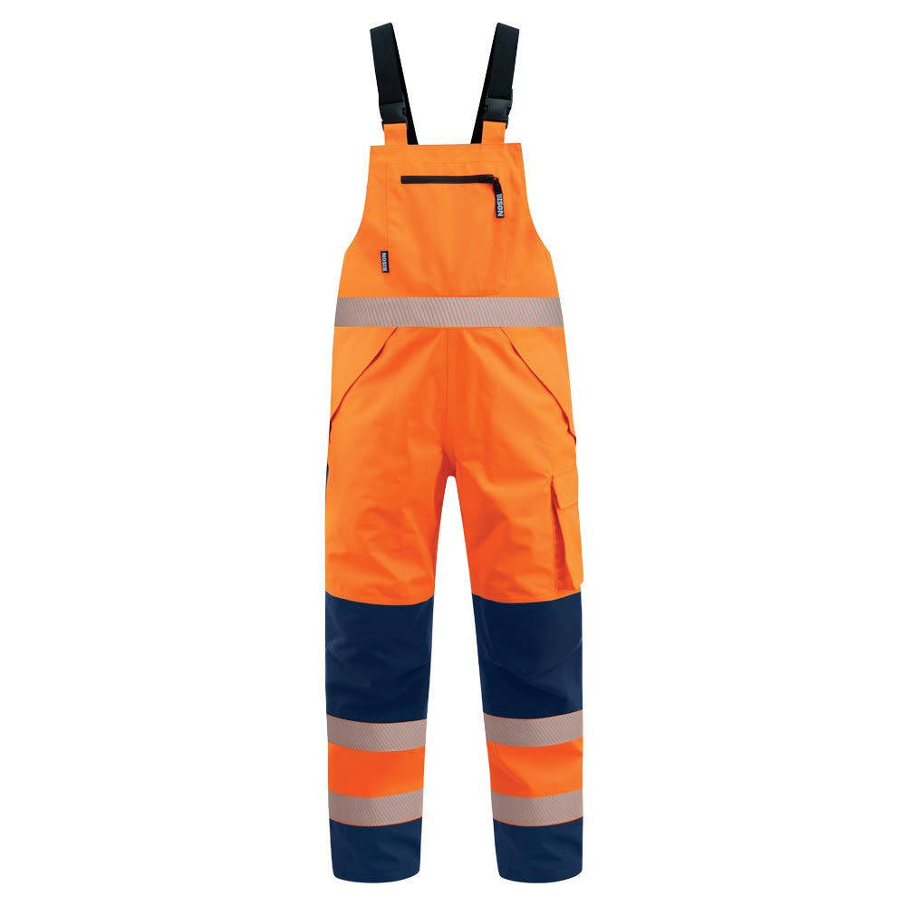 Bison, Extreme Hi Vis Taped Bib Trouser, 12005 - Orange/Navy (Size: 6XL)