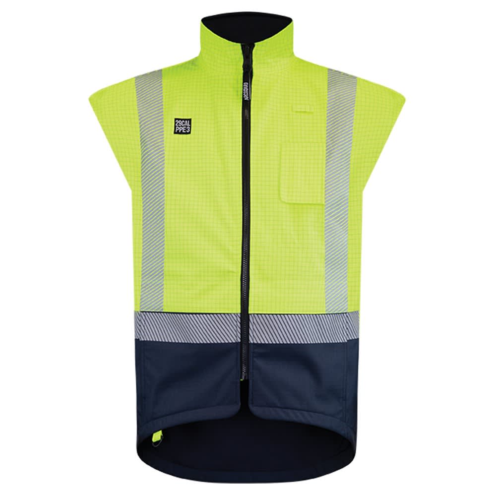 Arcguard, 29cal Inheratex Hi Vis Vest, 51217YN - Yellow/Navy (Size: XS)