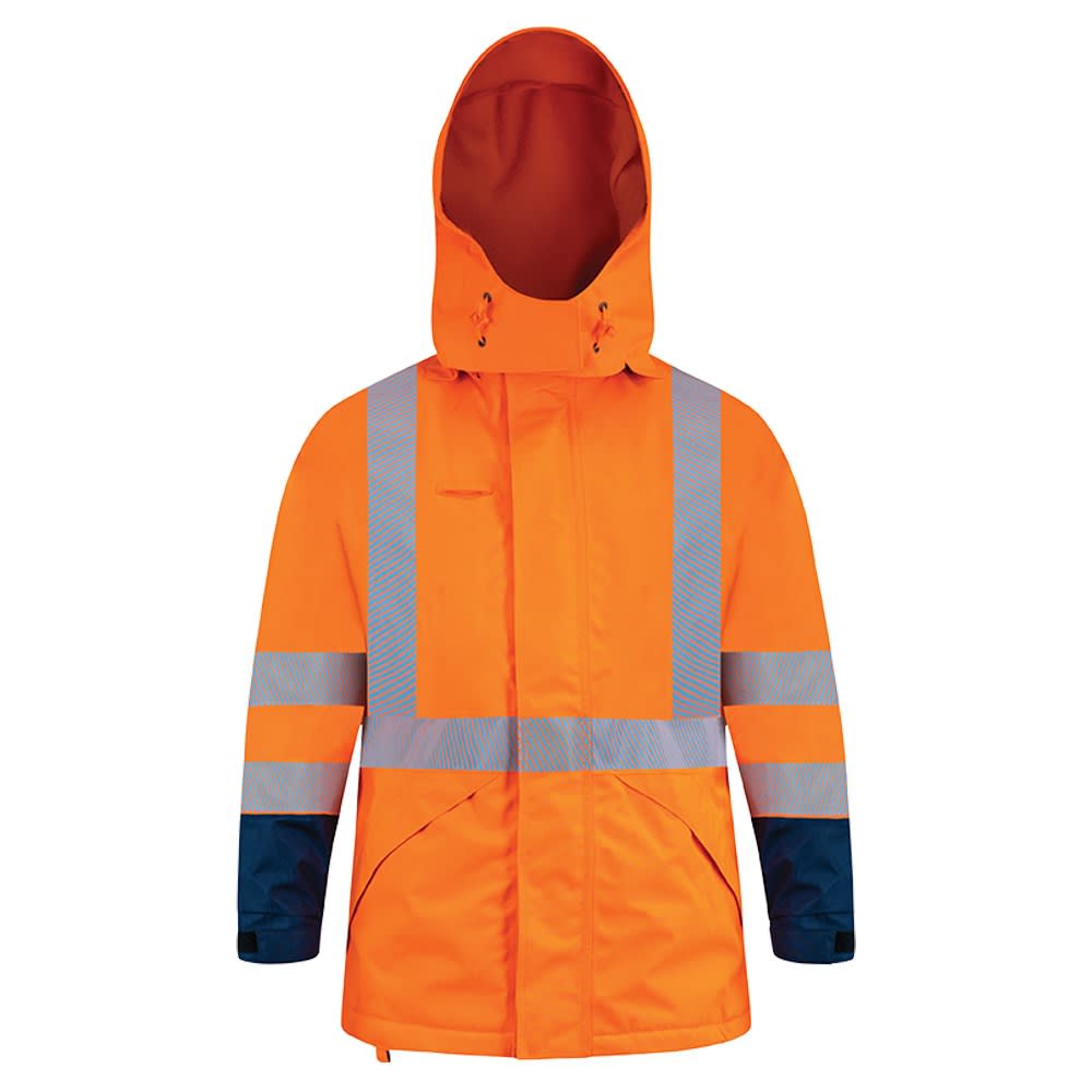 Bison, Women's TTMC-W17 Jacket - Orange/Navy (Size: 20)